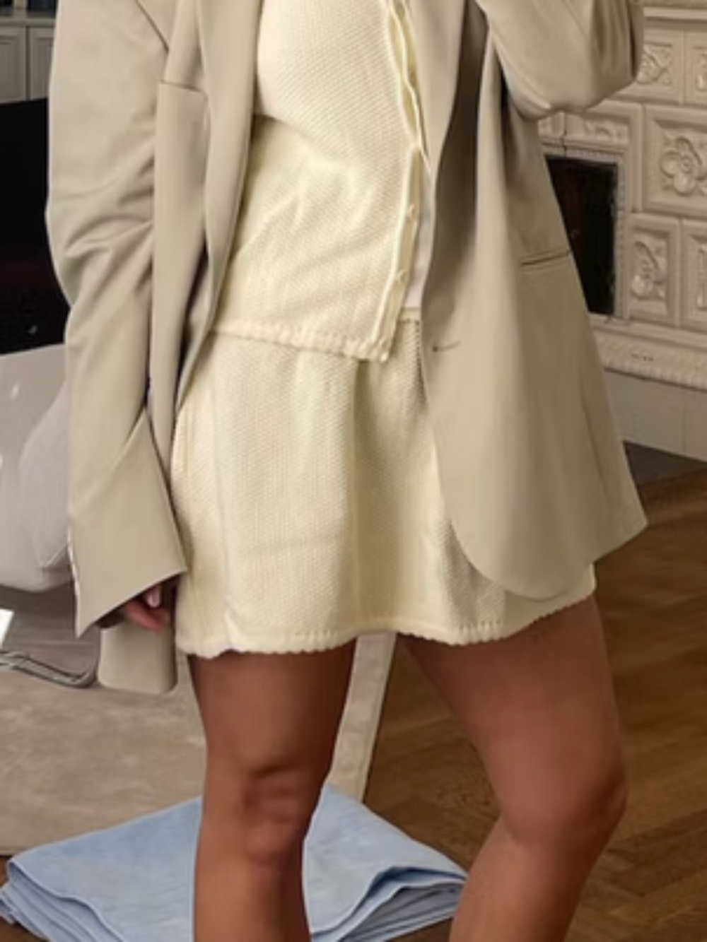 Djerf Avenue Amorini Skirt Cream